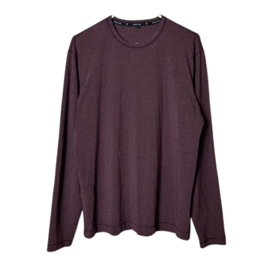 Public Rec maroon pima cotton go to long sleeve shirt men's M